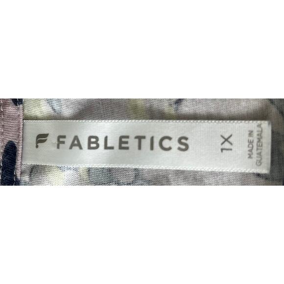 FABLETICS ROUND NECK SLEEVELESS TOP, WOMENS, 1X, PINK PURPLE YELLOW ANIMAL - Picture 9 of 9